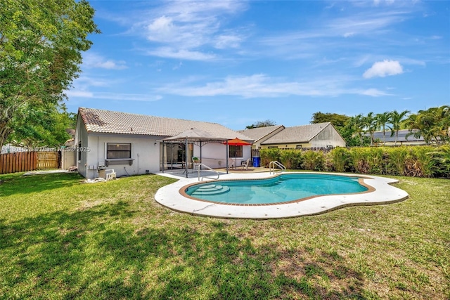 11955 Brim Way, Cooper City, FL 33026 - view of swimming pool with a gazebo and a patio area