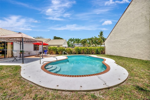 11955 Brim Way, Cooper City, FL 33026 - view of pool featuring a gazebo and a patio area
