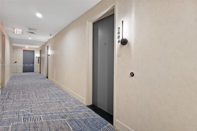 601 NE 1st Ave Unit 2004, Miami, FL 33132 - hall with carpet floors and baseboards