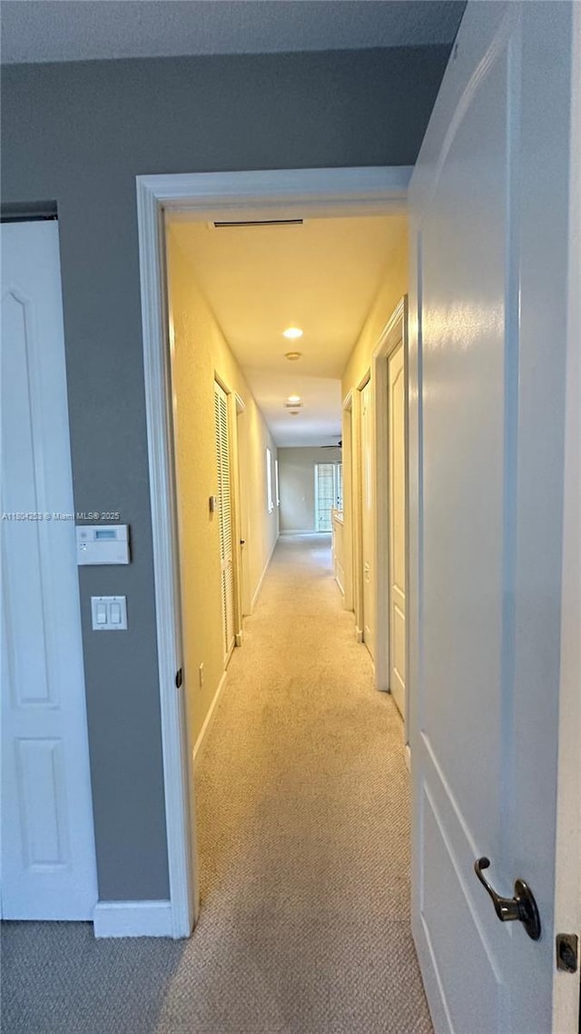 8716 Blaze Ct, Davie, FL 33328 - hall featuring light carpet and baseboards