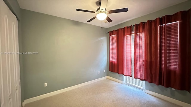 8716 Blaze Ct, Davie, FL 33328 - empty room featuring carpet floors, baseboards, and a ceiling fan