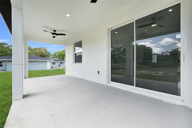 418 8th Ave, Lehigh Acres, FL 33972 - view of patio with a ceiling fan