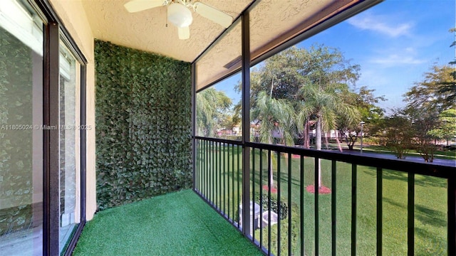 15805 W Waterside Cir Unit 202, Sunrise, FL 33326 - balcony with a ceiling fan