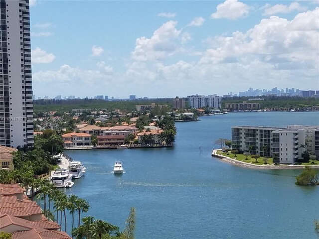 18151 NE 31st Ct Unit 1505, Aventura, FL 33160 - water view featuring a skyline view