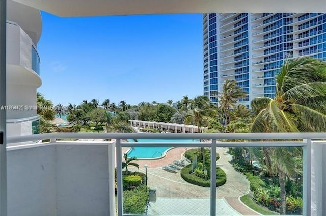 3001 S Ocean Dr Unit 321, Hollywood, FL 33019 - balcony featuring view of pool