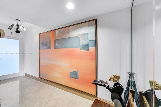 214 Poinciana Dr Unit 204, Sunny Isles Beach, FL 33160 - interior space featuring a chandelier