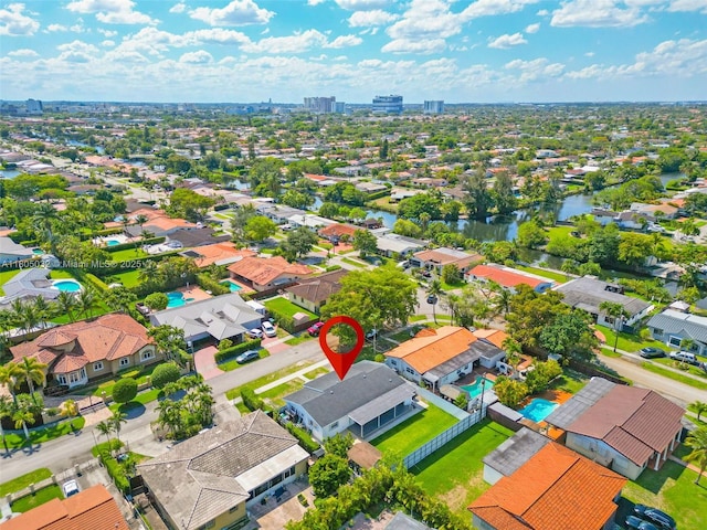 2023 SW 99th Ave, Miami, FL 33165 - aerial view of residential area with a nearby body of water