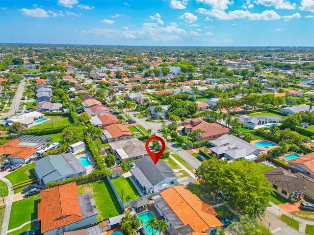 2023 SW 99th Ave, Miami, FL 33165 - aerial view of residential area featuring a pool area