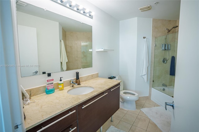 1900 N Bayshore Dr Unit 1918, Miami, FL 33132 - bathroom with tile patterned floors, vanity, and  shower combination