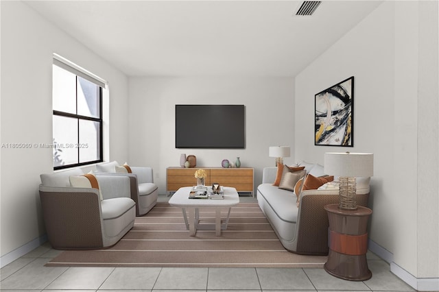 10611 W 33rd Ct, Hialeah, FL 33018 - living room featuring tile patterned flooring and baseboards
