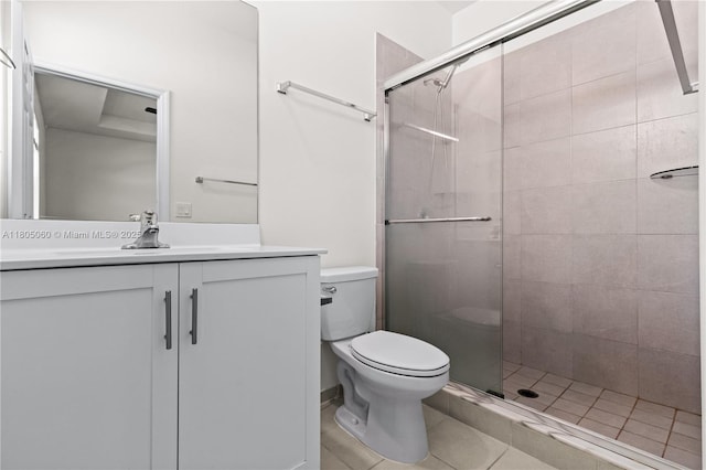 10611 W 33rd Ct, Hialeah, FL 33018 - full bath with a stall shower, vanity, and tile patterned floors