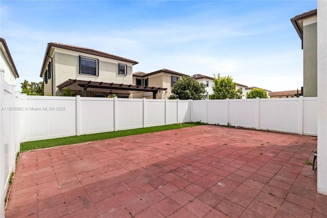 3435 W 110th St, Hialeah, FL 33018 - view of patio with a pergola and a fenced backyard