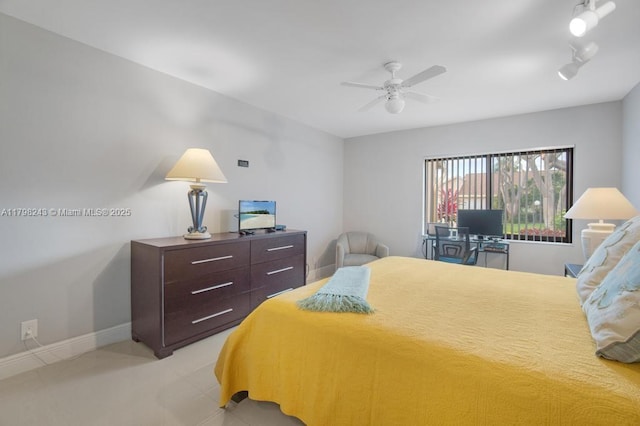8080 Sweetbriar Way, Boca Raton, FL 33496 - bedroom featuring baseboards and a ceiling fan