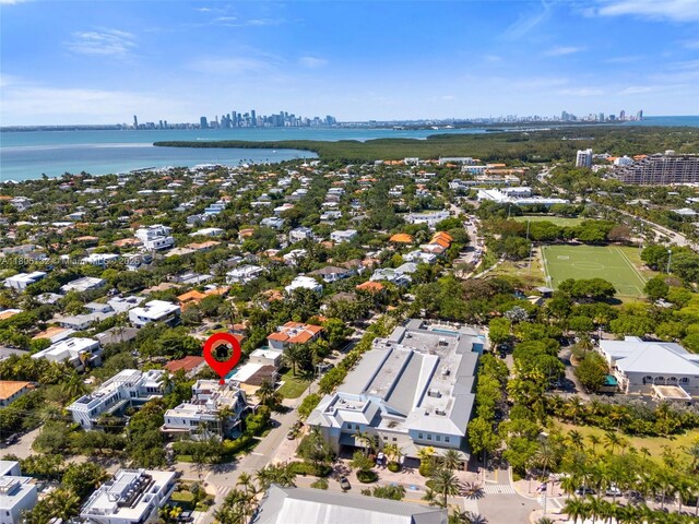 544 Fernwood Rd Unit 544, Key Biscayne, FL 33149 - aerial view of a view of skyline and a nearby body of water