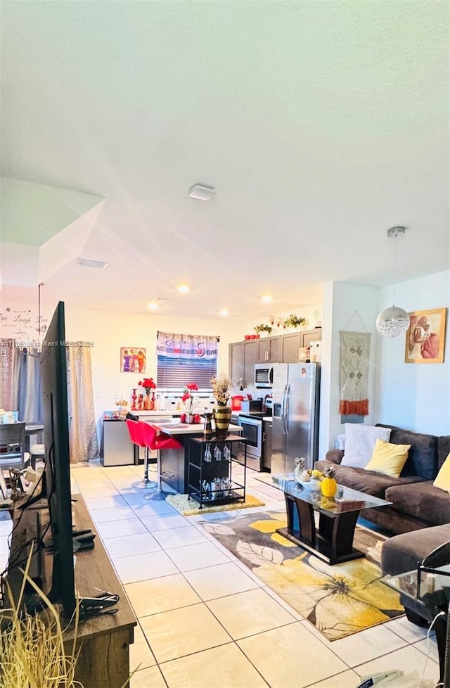 21463 NE 3rd Path, Miami, FL 33179 - living room featuring light tile patterned floors