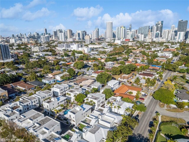 931 SW 11th St Unit H-1, Miami, FL 33129 - aerial view of property and surrounding area with city skyline