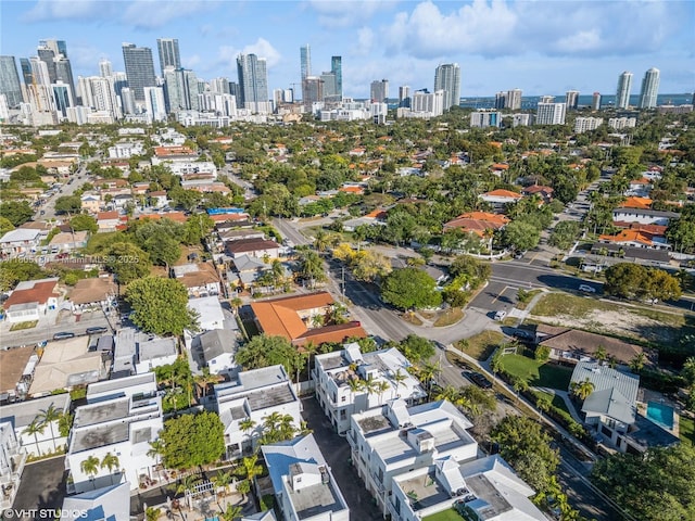 931 SW 11th St Unit H-1, Miami, FL 33129 - aerial view of property and surrounding area featuring city skyline