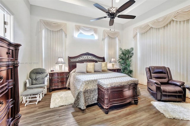 5474 S Sterling Ranch Cir, Davie, FL 33314 - bedroom featuring wood finished floors and a ceiling fan