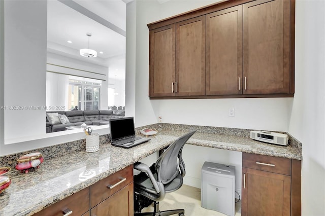 5474 S Sterling Ranch Cir, Davie, FL 33314 - office area featuring built in desk and recessed lighting