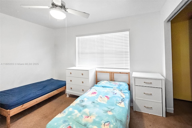 10772 La Placida Dr Unit 7-203, Coral Springs, FL 33065 - bedroom with carpet flooring and ceiling fan