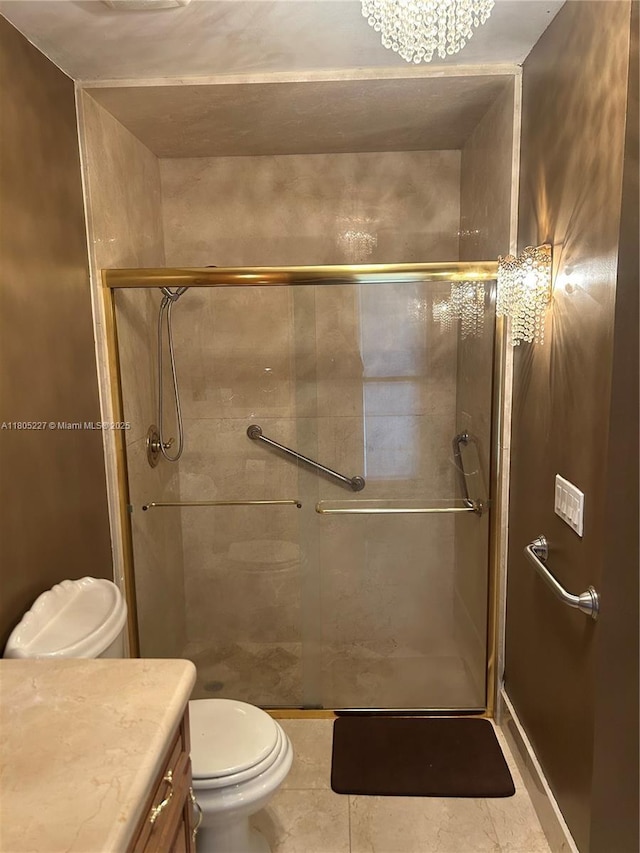 8631 Bridle Path Ct, Davie, FL 33328 - full bathroom with toilet, a stall shower, and vanity