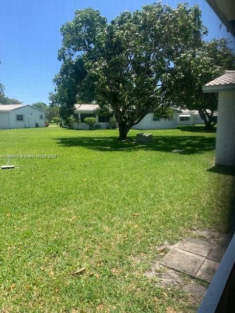 view of grassy yard