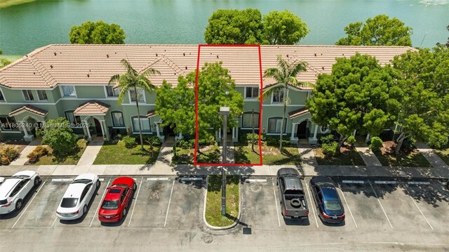 1458 SE 24th Ct Unit 353, Homestead, FL 33035 - aerial view of property's location featuring a large body of water and property parcel outlined