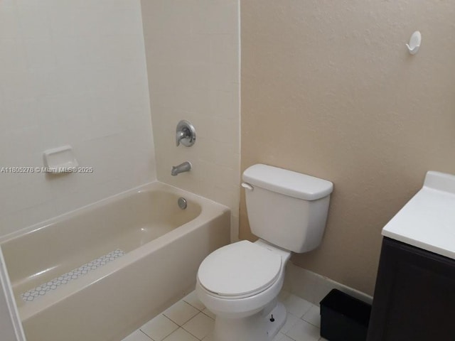 2731 SE 17th Ave Unit 207, Homestead, FL 33035 - full bathroom with toilet, vanity, tile patterned flooring, shower / bath combination, and baseboards