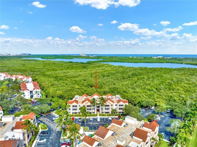 2721 Ocean Club Blvd Unit 305, Hollywood, FL 33019 - bird's eye view of a nearby body of water and a heavily wooded area