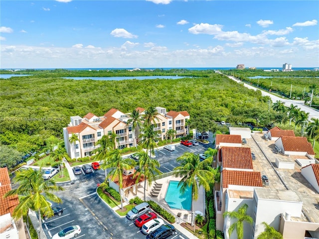 2721 Ocean Club Blvd Unit 305, Hollywood, FL 33019 - aerial view of a pool and a large body of water