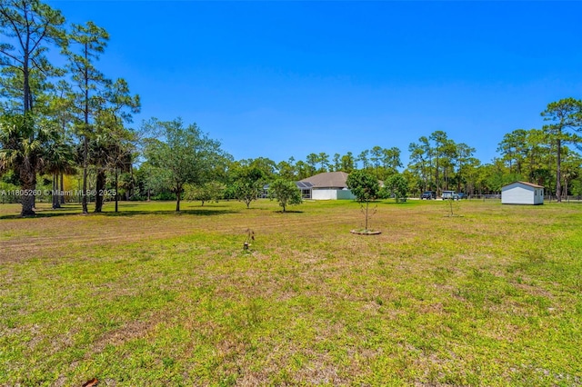 view of grassy yard