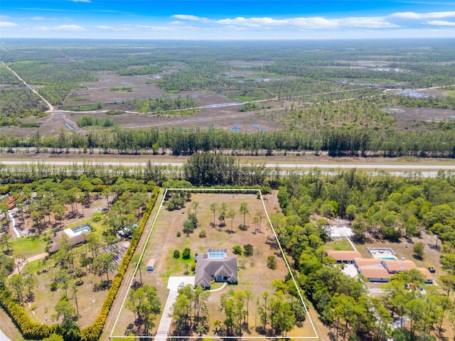 overview of rural landscape with property parcel outlined