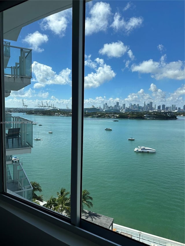 1100 W Ave Unit 1206, Miami Beach, FL 33139 - water view featuring a skyline view