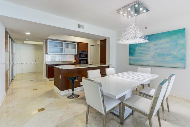 1830 S Ocean Dr Unit 3804, Hallandale Beach, FL 33009 - dining room with a chandelier