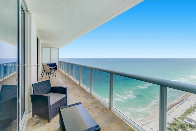 1830 S Ocean Dr Unit 3804, Hallandale Beach, FL 33009 - balcony with view of water and beach