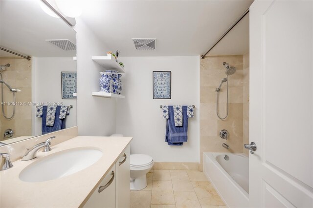 2101 Brickell Ave Unit 807, Miami, FL 33129 - bathroom with shower / bath combination, vanity, and toilet