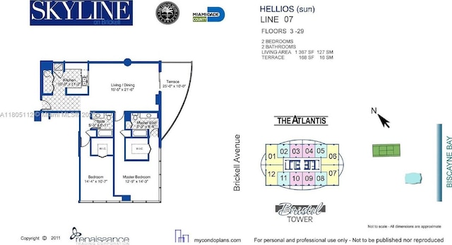 2101 Brickell Ave Unit 807, Miami, FL 33129 - home floor plan