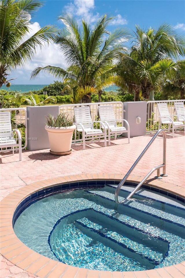 9341 Collins Ave Unit 1204, Surfside, FL 33154 - view of swimming pool with a community hot tub and a pool