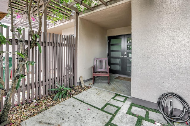 1033 NW 124th Ave, Pembroke Pines, FL 33026 - view of patio with a gate and a pergola
