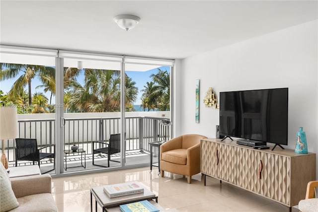 2655 Collins Ave Unit 411, Miami Beach, FL 33140 - view of tiled living room