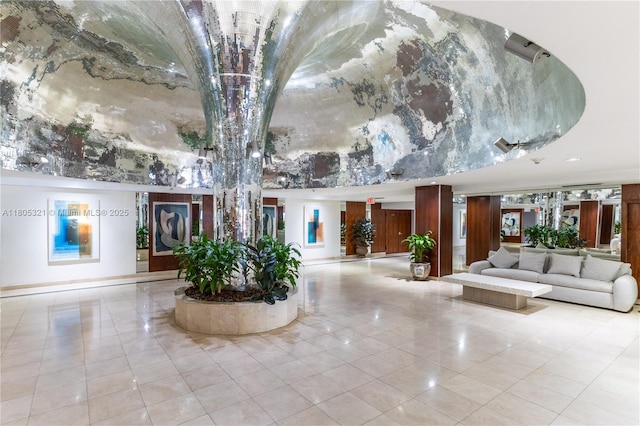 2655 Collins Ave Unit 411, Miami Beach, FL 33140 - building lobby with a high ceiling
