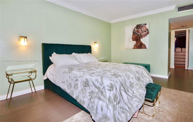 20379 W Country Club Dr Unit 836, Aventura, FL 33180 - bedroom with ornamental molding and baseboards