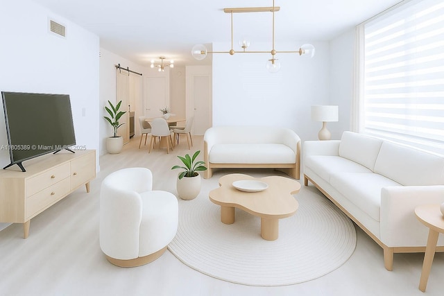 701 Collins Ave Unit 1F, Miami Beach, FL 33139 - living room with a barn door