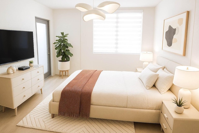 701 Collins Ave Unit 1F, Miami Beach, FL 33139 - bedroom with light wood-style floors