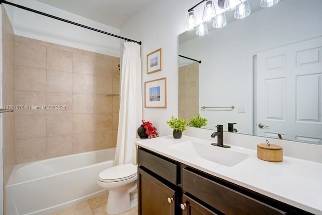 10602 W 33rd Way, Hialeah, FL 33018 - bathroom with toilet, shower / bathtub combination with curtain, vanity, and tile patterned floors