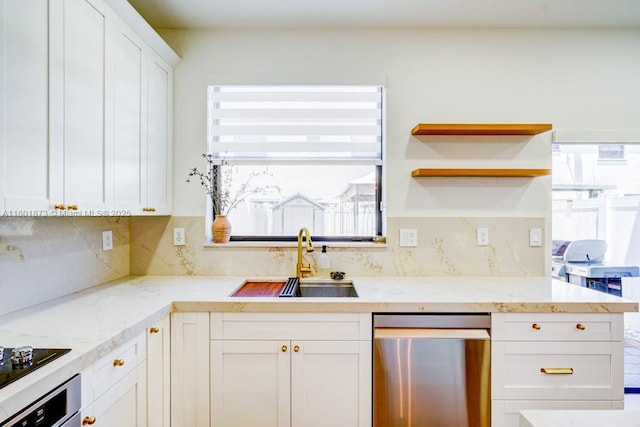 10602 W 33rd Way, Hialeah, FL 33018 - kitchen featuring dishwasher, a sink, oven, and decorative backsplash