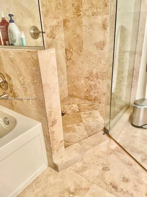 3232 SW 22nd Ter Unit 1303, Miami, FL 33145 - full bath with tiled shower, a bath, and tile walls