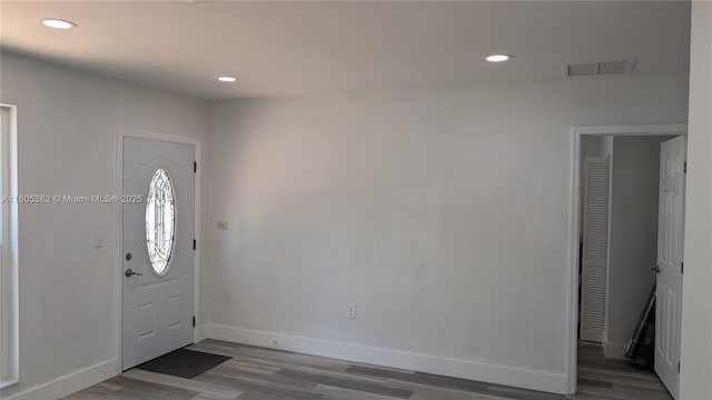 3601 N 72nd Ave, Hollywood, FL 33024 - foyer with wood finished floors, recessed lighting, and baseboards