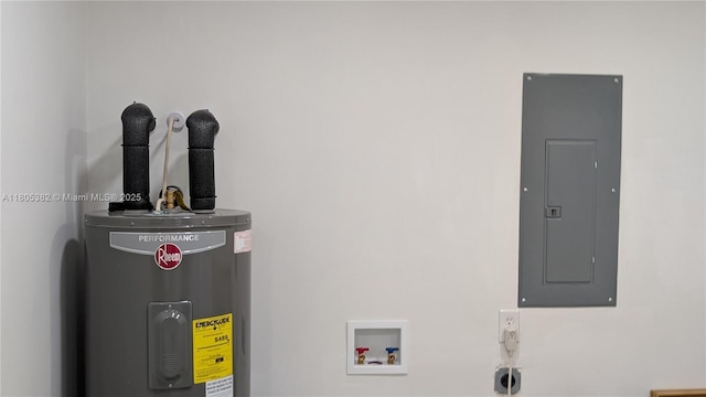 3601 N 72nd Ave, Hollywood, FL 33024 - utility room featuring electric panel and electric water heater