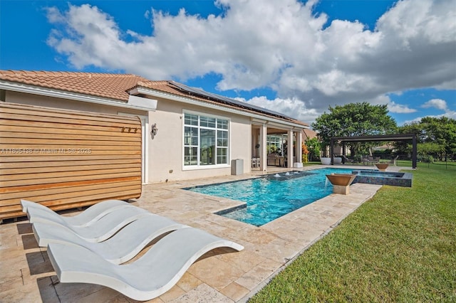 5630 N Sterling Ranch Dr, Davie, FL 33314 - swimming pool featuring a yard, a patio area, and a pergola